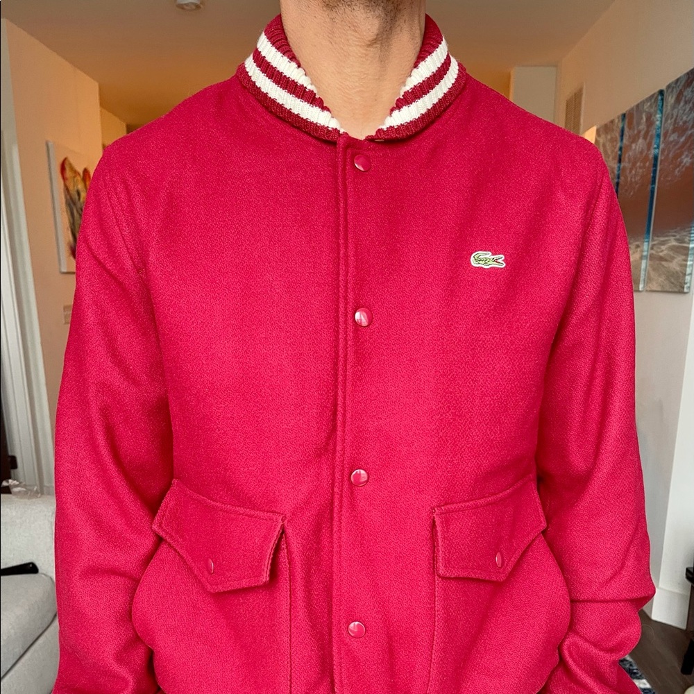 COPY - LACOSTE VINTAGE COLLEGE JACKET.